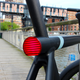 A photo of the in-built light at the rear of the VanMoof S3.